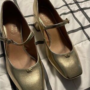 COPY - Circus by Sam Edelman Gold Mary Jane Shoes